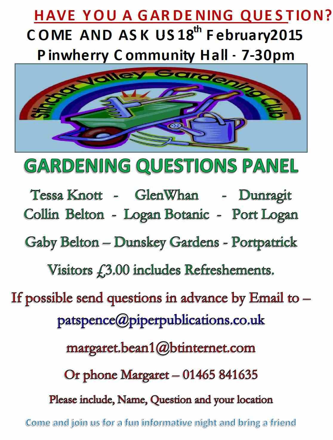 Gardening Questions Panel